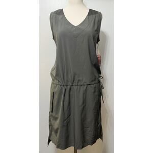 NEW Indygena Burok Quick Dry High Low Draw-string Tie Waist Stretch Dress S / P